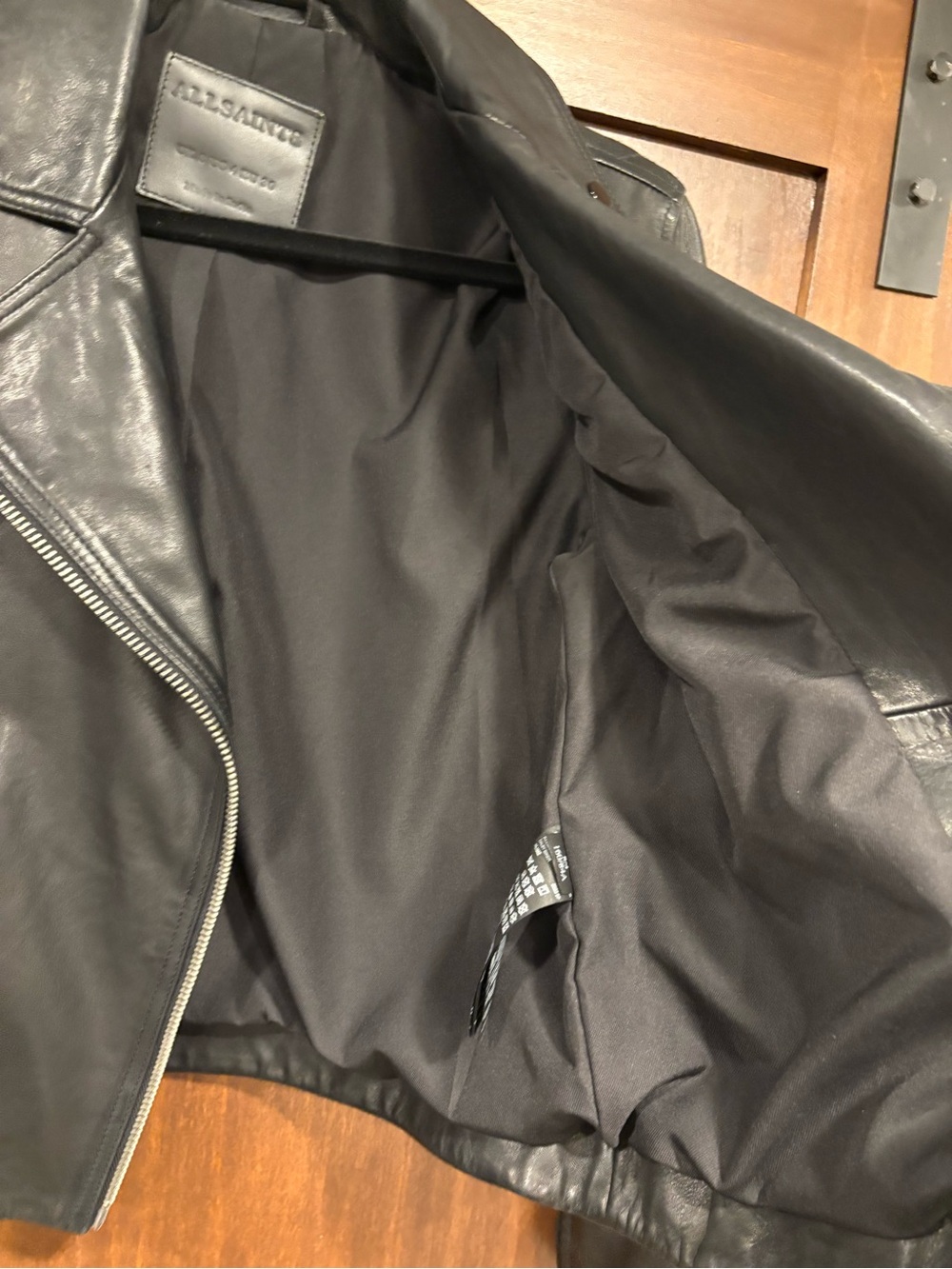 ALL SAINTS Dalby leather jacket 4 - Picture 5 of 15